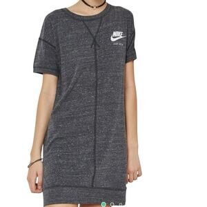 Nike Gym Vintage T Shirt Dress Sz 2X Gray Organic Cotton Active Gorpcore Casual